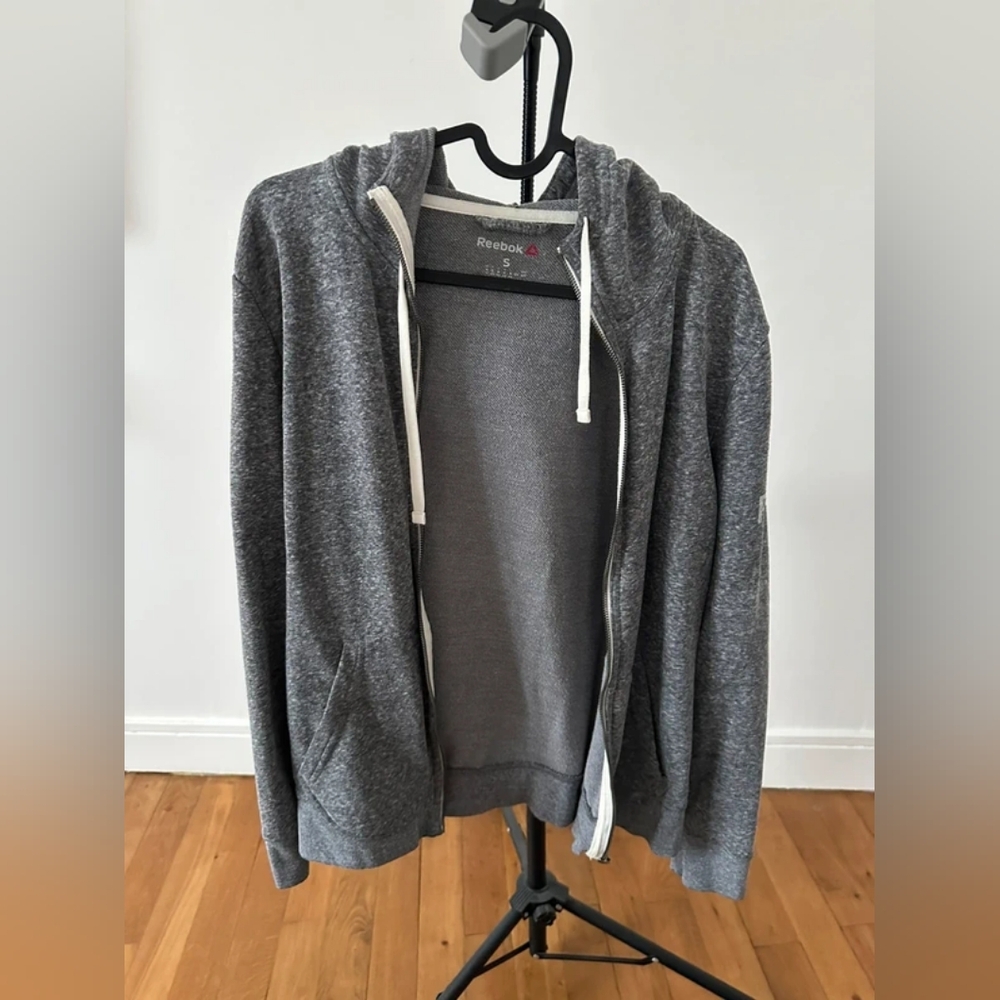 Reebok Men's Charcoal Zip-Up Sweater